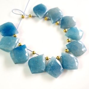 Blue Calcite Gemstone Faceted Briolette's Rhombus Shape Gemstone Fancy Briolette 5 Matched Pairs Size – 14×18 MM | Making NecklaceJewelry | Natural genuine beads Gemstone beads for beading and jewelry making.  #jewelry #beads #beadedjewelry #diyjewelry #jewelrymaking #beadstore #beading #affiliate #ad
