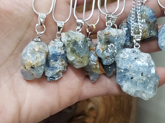 Adirondack Blue Calcite Pendant Necklace , Adirondack Sourced And Made