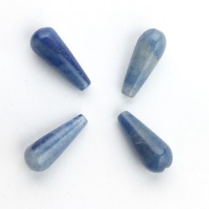 Blue Dumortierite 16mm Teardrop Beads, Full Drilled, 4 or 10 Pieces | Natural genuine other-shape Dumortierite beads for beading and jewelry making.  #jewelry #beads #beadedjewelry #diyjewelry #jewelrymaking #beadstore #beading #affiliate #ad
