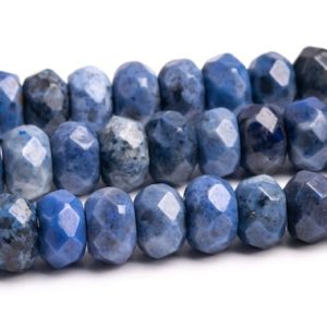 Shop Dumortierite Rondelle Beads! Blue Dumortierite Beads Genuine Natural Grade AAA Gemstone Faceted Rondelle Loose Beads 6x4MM 8x5MM Bulk Lot Options | Natural genuine rondelle Dumortierite beads for beading and jewelry making.  #jewelry #beads #beadedjewelry #diyjewelry #jewelrymaking #beadstore #beading #affiliate #ad