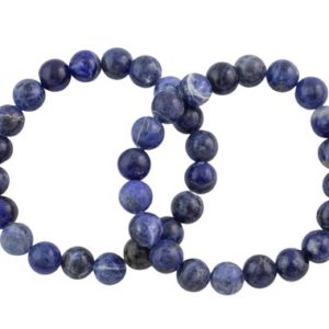 Blue Dumortierite Bracelet Round Size 6mm and 8mm Handmade In USA Natural Gemstone Crystal Bracelets – Handmade Jewelry – approx. 7" | Natural genuine Dumortierite bracelets. Buy crystal jewelry, handmade handcrafted artisan jewelry for women.  Unique handmade gift ideas. #jewelry #beadedbracelets #beadedjewelry #gift #shopping #handmadejewelry #fashion #style #product #bracelets #affiliate #ad