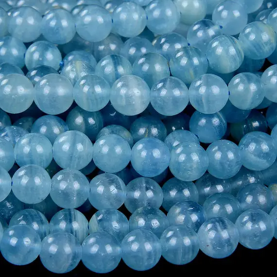Blue Rare Natural Argentina Lemurian Aquatine Calcite Blue Onyx Gemstone Aaa Round 4mm 5mm 6mm 7mm 8mm 9mm 10mm 11mm 12mm 13mm Beads(d82d83)