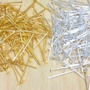 Shop Head Pins & Eye Pins! Bulk 100g T Pin / Eye Pin Gold / Silver / Brass Flat Head Pin / O Pins 22Gauge 22G  Jewelry Finding 18mm – 50mm | Shop jewelry making and beading supplies, tools & findings for DIY jewelry making and crafts. #jewelrymaking #diyjewelry #jewelrycrafts #jewelrysupplies #beading #affiliate #ad
