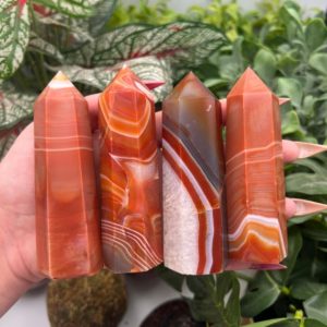 Shop Carnelian Points & Wands! Carnelian Tower Point Obelisk (Qty: 1) (Lot 7) | Natural genuine stones & crystals in various shapes & sizes. Buy raw cut, tumbled, or polished gemstones for making jewelry or crystal healing energy vibration raising reiki stones. #crystals #gemstones #crystalhealing #crystalsandgemstones #energyhealing #affiliate #ad
