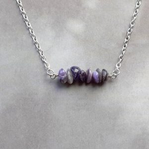 Shop Charoite Necklaces! Charoite Necklace | Natural genuine Charoite necklaces. Buy crystal jewelry, handmade handcrafted artisan jewelry for women.  Unique handmade gift ideas. #jewelry #beadednecklaces #beadedjewelry #gift #shopping #handmadejewelry #fashion #style #product #necklaces #affiliate #ad