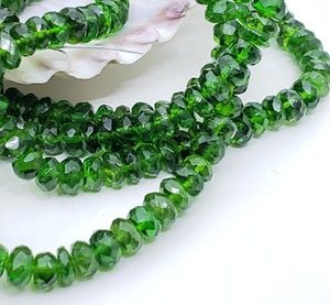 Shop Diopside Rondelle Beads! Chrome Diopside 4-4.5mm Faceted Rondelle Beads 16" Genuine Semiprecious Gemstone Stone, Vivid Green Chrome Diopside, Top Quality | Natural genuine rondelle Diopside beads for beading and jewelry making.  #jewelry #beads #beadedjewelry #diyjewelry #jewelrymaking #beadstore #beading #affiliate #ad