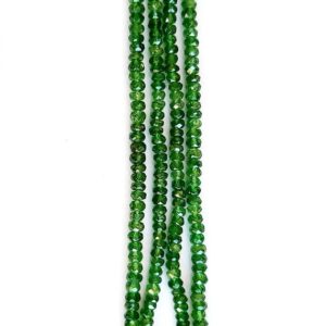 Shop Diopside Rondelle Beads! Chrome Diopside Rondelle Gemstone Beads – Natural Semi Precious Bead Strand – Sizes 2mm to 7mm – Jewelry Making Supplies | Natural genuine rondelle Diopside beads for beading and jewelry making.  #jewelry #beads #beadedjewelry #diyjewelry #jewelrymaking #beadstore #beading #affiliate #ad