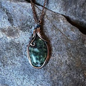 Shop Diopside Pendants! Chrome Diopside Pendant Necklace for Women. Handmade Copper Wire Boho Wrapped Natural Stone Jewelry, a Wearable Art Jewelry Gift for Her | Natural genuine Diopside pendants. Buy crystal jewelry, handmade handcrafted artisan jewelry for women.  Unique handmade gift ideas. #jewelry #beadedpendants #beadedjewelry #gift #shopping #handmadejewelry #fashion #style #product #pendants #affiliate #ad