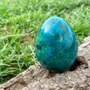 Shop Chrysocolla Shapes! Chrysocolla Egg. Beautiful piece | Natural genuine stones & crystals in various shapes & sizes. Buy raw cut, tumbled, or polished gemstones for making jewelry or crystal healing energy vibration raising reiki stones. #crystals #gemstones #crystalhealing #crystalsandgemstones #energyhealing #affiliate #ad