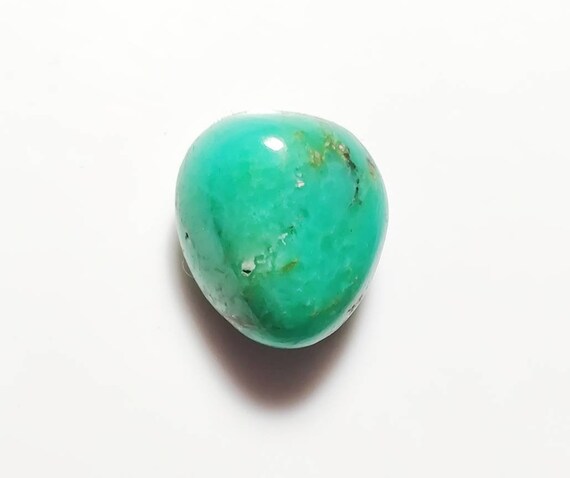 Chrysoprase Cabochon Pear Shape Drilled 1mm Hole Apple Green Color Natural Chrysoprase Cabochon Making For Pendant Size:-17×21mm 22.85cts,