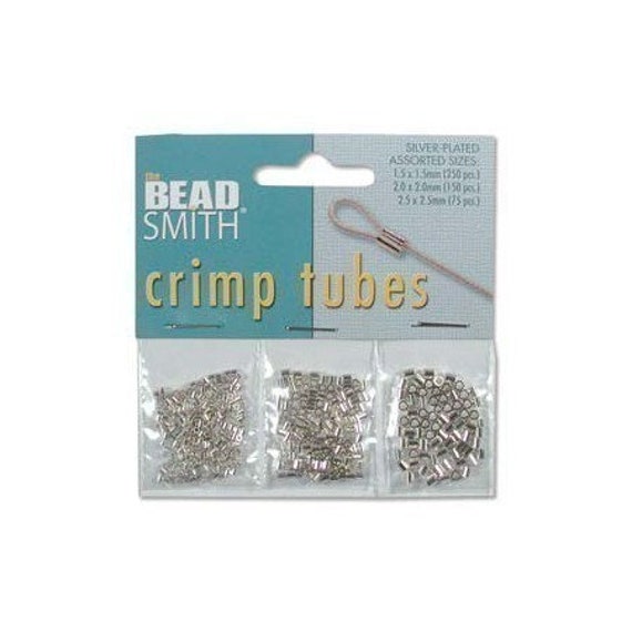 Crimp Tube Beads Assortment Silver-plated 41105 2mm Crimps, 2mm Silver Crimps, Spacer Beads, Silver Plated Crimps, Beading Wire Crimps
