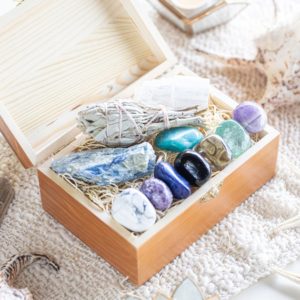 Shop Crystal Healing Kits! CRYSTALYA Calming Healing Sleep Crystals and Stones Crystal Kit + 11 pcs Cleansing Sage, Relaxation, Meditation, Kyanite, Crystal Set Gift | Shop jewelry making and beading supplies, tools & findings for DIY jewelry making and crafts. #jewelrymaking #diyjewelry #jewelrycrafts #jewelrysupplies #beading #affiliate #ad