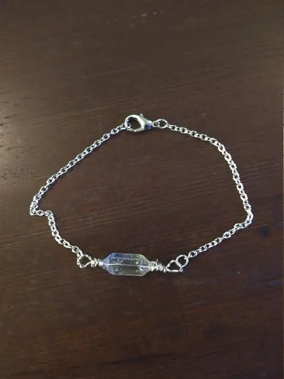 Dainty Herkimer Diamond Bracelet - Handmade Herkimer Bracelet