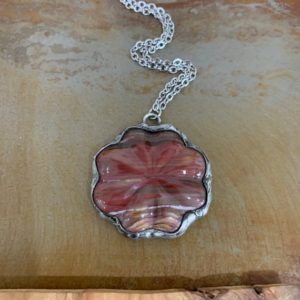 Shop Petrified Wood Necklaces! daisy – Petrified Wood flower necklace | Natural genuine Petrified Wood necklaces. Buy crystal jewelry, handmade handcrafted artisan jewelry for women.  Unique handmade gift ideas. #jewelry #beadednecklaces #beadedjewelry #gift #shopping #handmadejewelry #fashion #style #product #necklaces #affiliate #ad