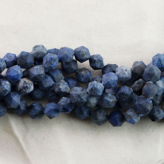 Dakota Stones Matte Dumortierite 6mm Star Cut Faceted Gemstones 15-16" Strand Dmt6rd-m-sc
