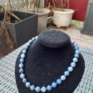 Shop Dumortierite Necklaces! Dumortierit Kette  facettiert | Natural genuine Dumortierite necklaces. Buy crystal jewelry, handmade handcrafted artisan jewelry for women.  Unique handmade gift ideas. #jewelry #beadednecklaces #beadedjewelry #gift #shopping #handmadejewelry #fashion #style #product #necklaces #affiliate #ad