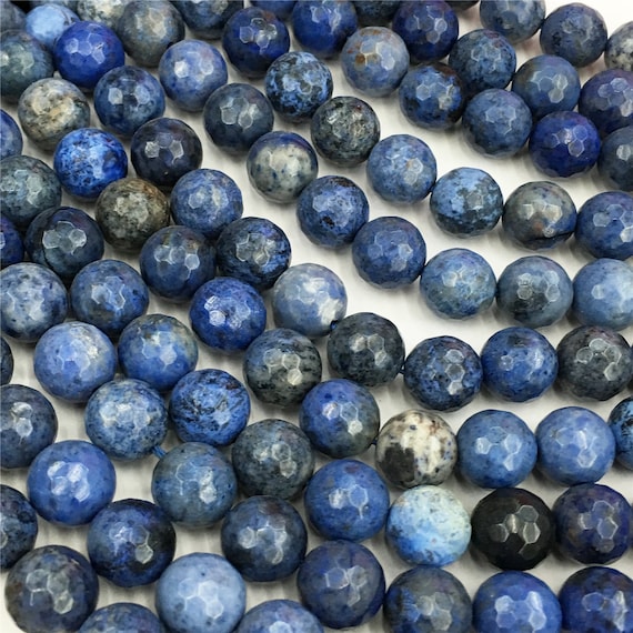 Dumortierite Faceted Beads ,6mm/8mm/10mm Gemstone Loose Beads ,full Strand