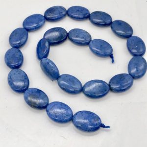 Shop Dumortierite Bead Shapes! Dumortierite Oval Stone | 18x13x6 | Blue | 21 Bead(s) | | Natural genuine other-shape Dumortierite beads for beading and jewelry making.  #jewelry #beads #beadedjewelry #diyjewelry #jewelrymaking #beadstore #beading #affiliate #ad