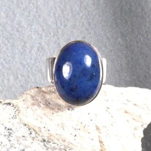 Shop Dumortierite Rings! Dumortierite Ring Sterling Silver. Size 7.5 | Natural genuine Dumortierite rings, simple unique handcrafted gemstone rings. #rings #jewelry #shopping #gift #handmade #fashion #style #affiliate #ad