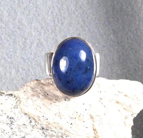 Dumortierite Ring Sterling Silver. Size 7.5
