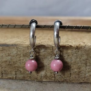Shop Rhodonite Earrings! Earrings – oxidized sterling silver and  rhodonite, raw silver, raw stone, handmade jewelry, silver earrings. | Natural genuine Rhodonite earrings. Buy crystal jewelry, handmade handcrafted artisan jewelry for women.  Unique handmade gift ideas. #jewelry #beadedearrings #beadedjewelry #gift #shopping #handmadejewelry #fashion #style #product #earrings #affiliate #ad