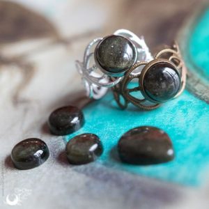 Shop Golden Obsidian Rings! Bague Elfique Obsidienne dorée "Elwing" ajustable | Natural genuine Golden Obsidian rings, simple unique handcrafted gemstone rings. #rings #jewelry #shopping #gift #handmade #fashion #style #affiliate #ad