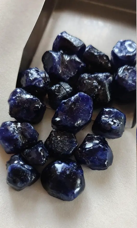 Extra Large Natural Blue Sapphire Raw/blue Sapphire Rough/blue Sapphire Gemstone/sapphire Raw/september Birthstone/11 To 20 Mm