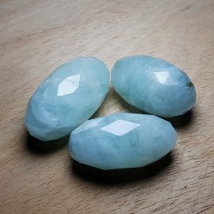 Shop Aquamarine Points & Wands! Faceted Sky Blue Aquamarine Palm Wands 230 Grams | Natural genuine stones & crystals in various shapes & sizes. Buy raw cut, tumbled, or polished gemstones for making jewelry or crystal healing energy vibration raising reiki stones. #crystals #gemstones #crystalhealing #crystalsandgemstones #energyhealing #affiliate #ad