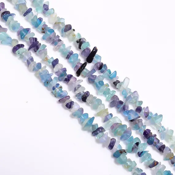 Fluorite Chip Beads Strand, Semi Precious, Gemstone Chips, Beads, Jewelry Making Fancy Shape Uncut Beads 5x4 8x6 Mm Strand 34"