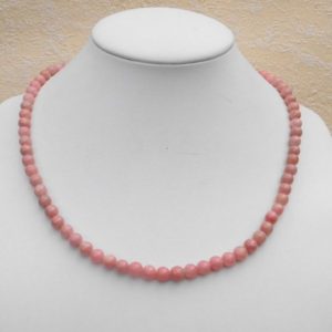 Shop Rhodonite Necklaces! Edelsteinkette 45cm Rhodonit Halskette – 6mm Perlen – Collier | Natural genuine Rhodonite necklaces. Buy crystal jewelry, handmade handcrafted artisan jewelry for women.  Unique handmade gift ideas. #jewelry #beadednecklaces #beadedjewelry #gift #shopping #handmadejewelry #fashion #style #product #necklaces #affiliate #ad