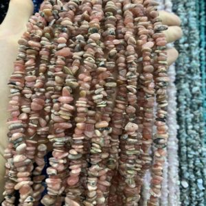 Shop Rhodochrosite Chip & Nugget Beads! Genuine Natural Argentina Rhodochrosite Chip Beads, Natural Quartz Gemstone Beads, Irregular Rhodochrosite Genuine AAA Quality ,5-7mm Chip | Natural genuine chip Rhodochrosite beads for beading and jewelry making.  #jewelry #beads #beadedjewelry #diyjewelry #jewelrymaking #beadstore #beading #affiliate #ad