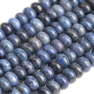 Shop Dumortierite Rondelle Beads! Genuine Natural Blue Dumortierite Loose Beads Rondelle Shape 6x4mm 8x5mm | Natural genuine rondelle Dumortierite beads for beading and jewelry making.  #jewelry #beads #beadedjewelry #diyjewelry #jewelrymaking #beadstore #beading #affiliate #ad