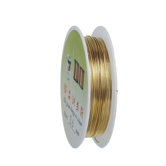 Gold Beading Wire,  23 Gauge Jewelry Wire 0.6mm Diameter