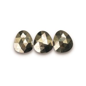 Shop Pyrite Cabochons! Golden Pyrite Cabochons Rose Cut – 11 x 9.5 mm – Choose a single cabochon or a set of 3 | Natural genuine stones & crystals in various shapes & sizes. Buy raw cut, tumbled, or polished gemstones for making jewelry or crystal healing energy vibration raising reiki stones. #crystals #gemstones #crystalhealing #crystalsandgemstones #energyhealing #affiliate #ad