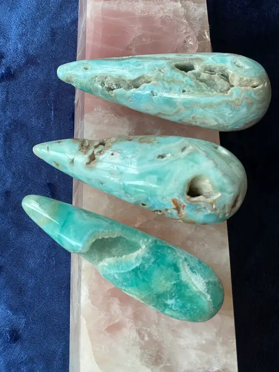 Gorgeous Blue Aragonite Calcite Wands