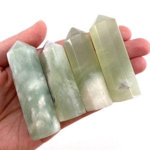 Shop Jade Stones & Crystals! Grape Jade Point, bowenite, light green new jade tower, crystal point, new green jade crystal | Natural genuine stones & crystals in various shapes & sizes. Buy raw cut, tumbled, or polished gemstones for making jewelry or crystal healing energy vibration raising reiki stones. #crystals #gemstones #crystalhealing #crystalsandgemstones #energyhealing #affiliate #ad
