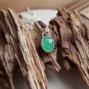 Shop Chrysoprase Necklaces! Green Chrysoprase Necklace. Chrysoprase Pendant Necklace. Green Gemstone. Healing Jewelry. Birthstone Jewelry. May Birthstone. Gift for her. | Natural genuine Chrysoprase necklaces. Buy crystal jewelry, handmade handcrafted artisan jewelry for women.  Unique handmade gift ideas. #jewelry #beadednecklaces #beadedjewelry #gift #shopping #handmadejewelry #fashion #style #product #necklaces #affiliate #ad