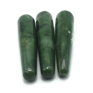 Shop Jade Points & Wands! Green Color Beautiful Nephrite Jade Wands 427 Grams | Natural genuine stones & crystals in various shapes & sizes. Buy raw cut, tumbled, or polished gemstones for making jewelry or crystal healing energy vibration raising reiki stones. #crystals #gemstones #crystalhealing #crystalsandgemstones #energyhealing #affiliate #ad