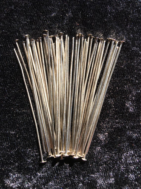 Head Pins - 50mm 50 Pieces - Choose Your Colour - Straightened - New