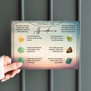 Shop Healing Stones Charts! Healing Crystals For Abundance| Printable card lists 6 stones that attract abundance, wealth, and prosperity along with the crystal meanings | Shop jewelry making and beading supplies, tools & findings for DIY jewelry making and crafts. #jewelrymaking #diyjewelry #jewelrycrafts #jewelrysupplies #beading #affiliate #ad