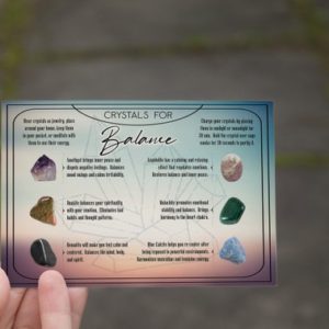 Shop Healing Stones Charts! Healing Crystals For Balance | Printable card lists 6 stones that bring balance and harmonize the body along with the crystal meanings. | Shop jewelry making and beading supplies, tools & findings for DIY jewelry making and crafts. #jewelrymaking #diyjewelry #jewelrycrafts #jewelrysupplies #beading #affiliate #ad