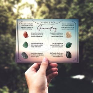Shop Healing Stones Charts! Healing Crystals For Grounding | Printable card lists 6 stones that will keep you grounded and centered along with the crystal meanings | Shop jewelry making and beading supplies, tools & findings for DIY jewelry making and crafts. #jewelrymaking #diyjewelry #jewelrycrafts #jewelrysupplies #beading #affiliate #ad