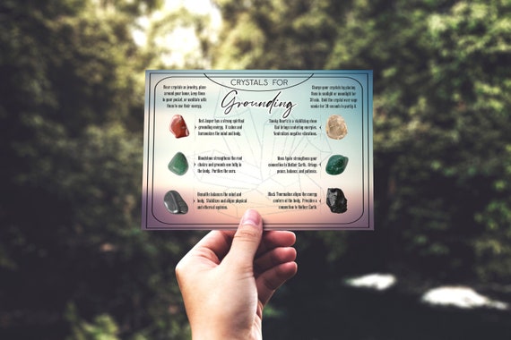 Healing Crystals For Grounding | Printable Card Lists 6 Stones That Will Keep You Grounded And Centered Along With The Crystal Meanings