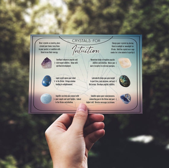 Healing Crystals For Intuition | Printable Card Lists 6 Stones That Opens Psychic Abilities And Intuition Along With The Crystal Meanings