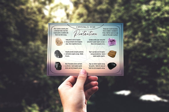 Healing Crystals For Protection | Printable Card Lists 6 Stones Used For Protection And Blocking Negativity Along With The Crystal Meanings