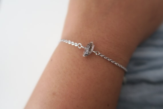 Handgefertigtes Herkimer Diamant Armband|edelstahl |silber Geschenk Für Frauen|kinder