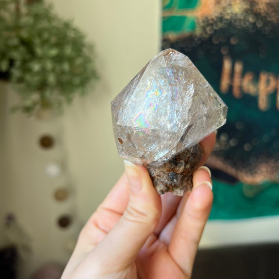 Herkimer Diamond, Herkimer Diamond Crystal, Natural Herkimer Diamond, Rough Herkimer Diamond, Rainbow Herkimer Diamond, Raw Herkimer Diamond