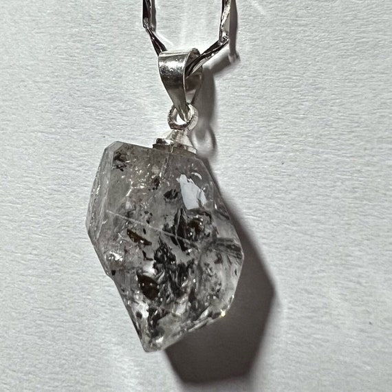 Herkimer Pendant Necklace With Herkimer Diamond Pendant Herkimer Jewelry With Quartz Pendant Herkimer Pendant For Bride Herkimer Necklace