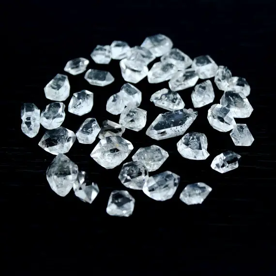 Raw Herkimer Diamond Loose Gemstone, Clear Herkimer Diamond Nugget Beads, Size 8 To 15 Mm Uncut Diamond, Healing Crystal, Making Jewelry.