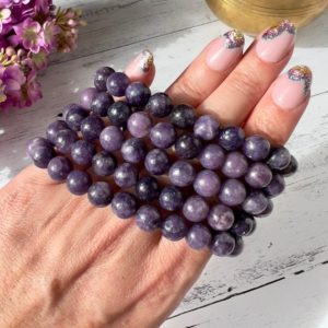 Shop Lepidolite Bracelets! High Quality Lepidolite Bracelet | 8mm Crystal Beads | Wearable Crystals | Crystal Jewelry | Crystals for Gifts | Natural genuine Lepidolite bracelets. Buy crystal jewelry, handmade handcrafted artisan jewelry for women.  Unique handmade gift ideas. #jewelry #beadedbracelets #beadedjewelry #gift #shopping #handmadejewelry #fashion #style #product #bracelets #affiliate #ad